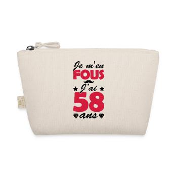 j ai 58 ans / cadeau humour anniversaire 58 ans - Trousse biologique - nature - Devant