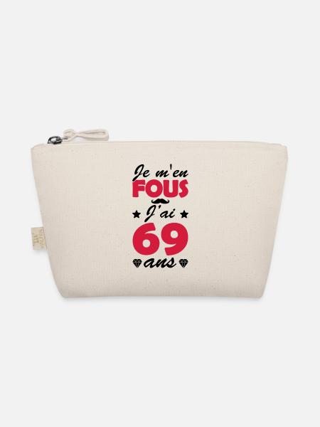 j ai 69 ans / cadeau anniversaire 69 ans - Trousse biologique - nature - Devant