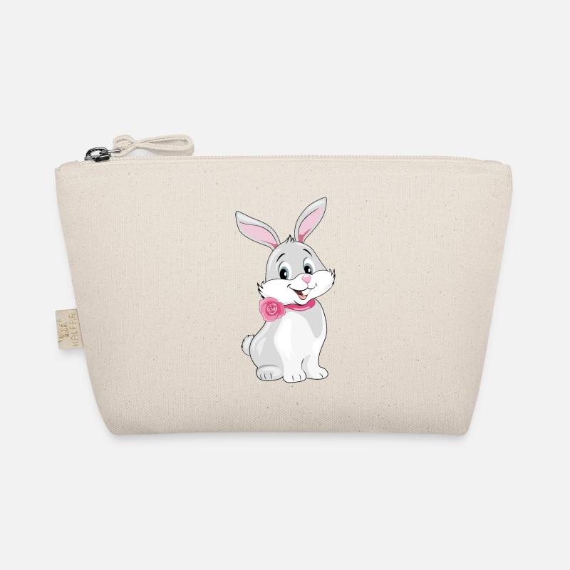 Cute happy smiling rabbit Organic Pouch
