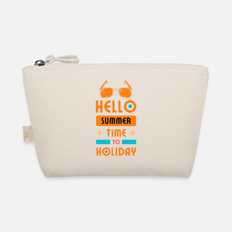 Hello summer, time to holiday - Organic Pouch - nature