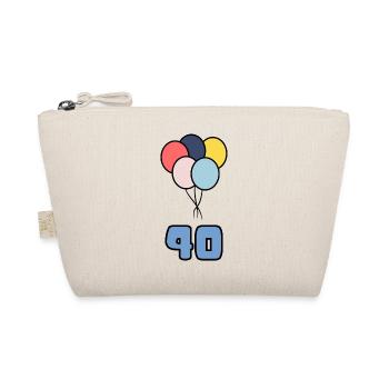 40. 40 YEARS. 40th ANNIVERSARY. BIRTHDAY 40 YEARS. - Organic Pouch - nature - Front