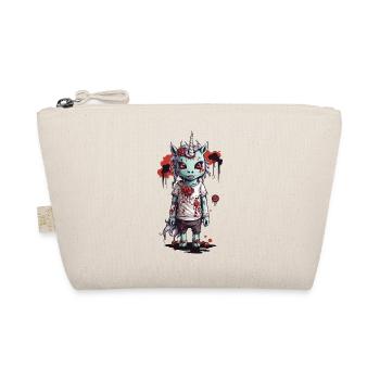 Zombie Unicorn Halloween Horror Design - Organic Pouch - nature - Front