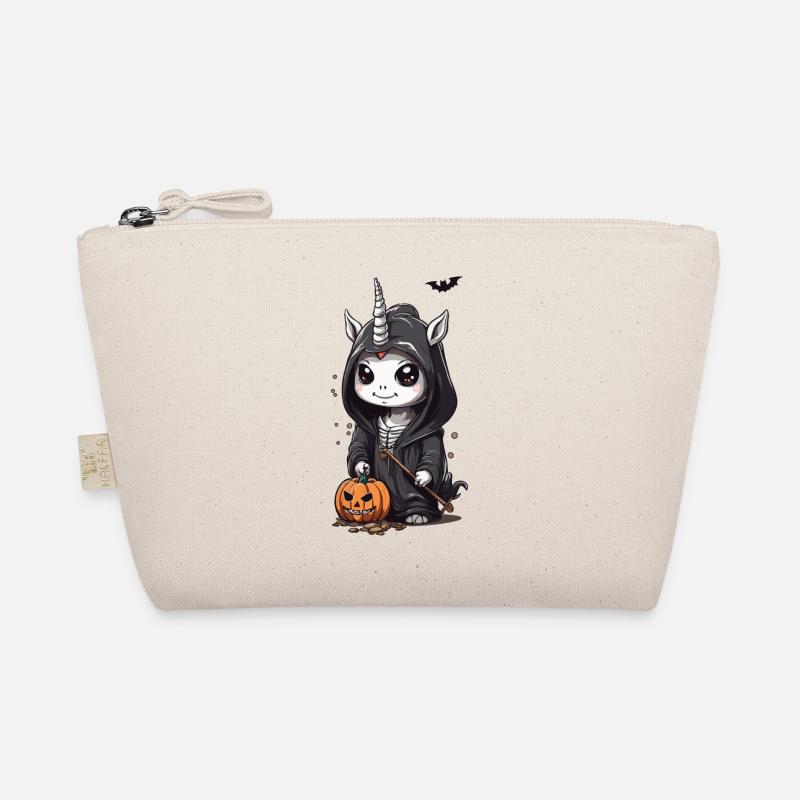 Kawaii Halloween Unicorn Grim Reaper Design Organic Pouch