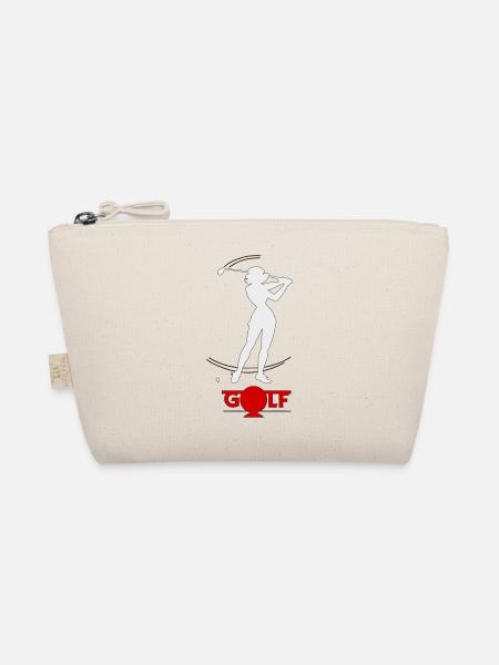 Retro-Golfer - Bio-Täschchen - Natur - Vorne
