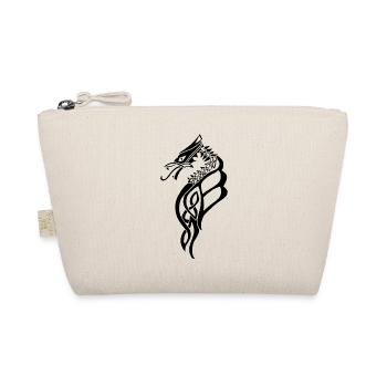 Grand dragon celtique noir - Trousse biologique - nature - Devant