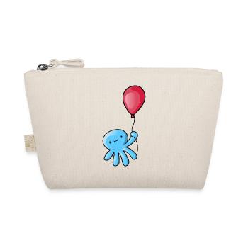 Cute little kawaii octopus balloon sea octopus - Organic Pouch - nature - Front