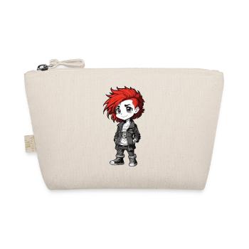 Cute punk girl with red hair - Organic Pouch - nature - Front
