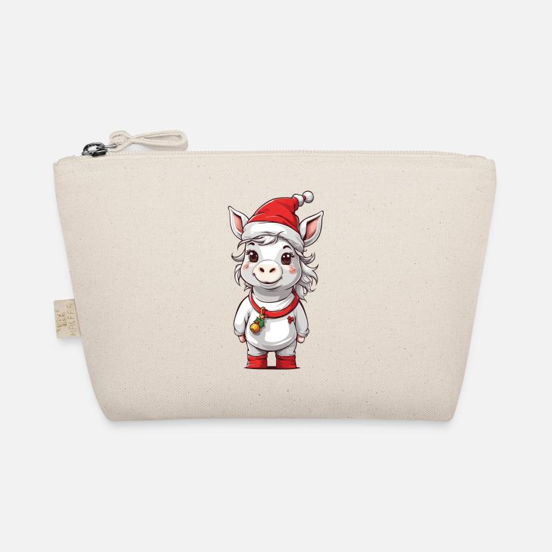 Conception de Noël de chevaux mignons de poney d’hiver Trousse biologique