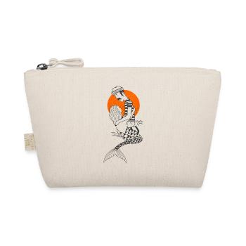 Love Without Borders: Mermaid & Fisherman - Organic Pouch - nature - Front