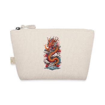 Retro Asian Mysticism Dragon Japan Design - Organic Pouch - nature - Front