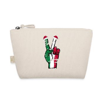 Italy Flag Christmas Peace Symbol Used - Organic Pouch - nature - Front