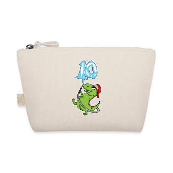 10th Birthday Dinosaur - Organic Pouch - nature - Front