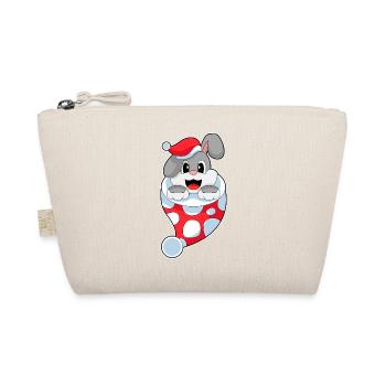 Bunny Christmas Christmas Sock - Organic Pouch - nature - Front