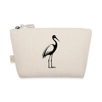 Einfacher kleiner Storch - Bio-Täschchen - Natur - Vorne