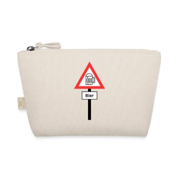 JGA Straßenschild Bier - Bio-Täschchen - Natur - Vorne