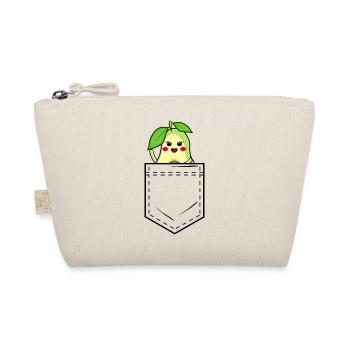 Hemdtasche mit süßer Avocado - Bio-Täschchen - Natur - Vorne
