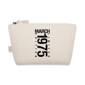 Birthday March 1975 March born in March - Organic Pouch - nature - Front