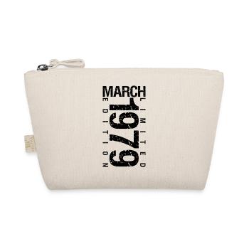 Birthday March 1979 March born in March - Organic Pouch - nature - Front