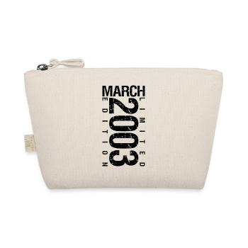 Birthday March 2023 March born in March - Organic Pouch - nature - Front