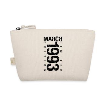 Birthday March 1993 March born in March - Organic Pouch - nature - Front
