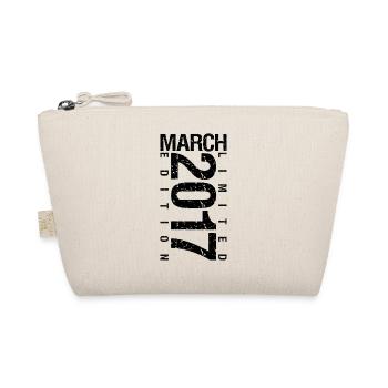 Birthday March 2017 March Born in March - Organic Pouch - nature - Front