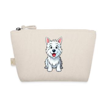 Cheeky Westie: Dog Artwork of a White Terrier - Organic Pouch - nature - Front