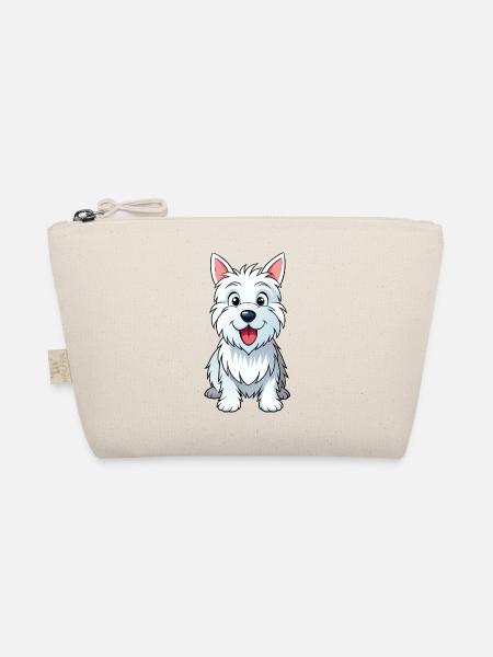 Cheeky Westie: Hundekunstwerk eines White Terriers - Bio-Täschchen - Natur - Vorne