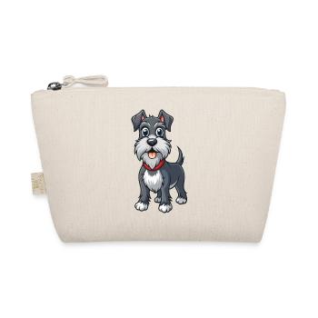 Graceful Standard Schnauzer Art Design - Organic Pouch - nature - Front