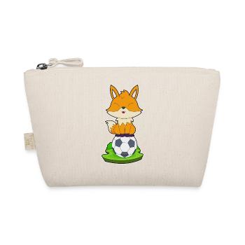 Fuchs Fußballspieler Fußball - Bio-Täschchen - Natur - Vorne