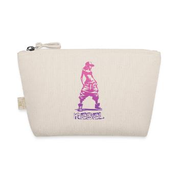 Weibliches Rebel Design (Pink) - Bio-Täschchen - Natur - Vorne