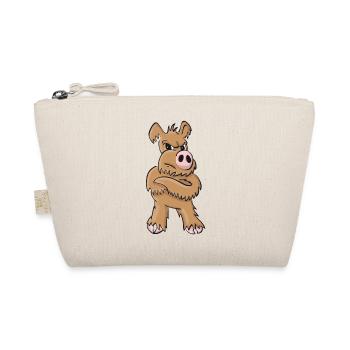 Schweinehund stehend - Bio-Täschchen - Natur - Vorne