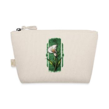 Elegante Blüten: Calla Lilie Blumendesign - Bio-Täschchen - Natur - Vorne