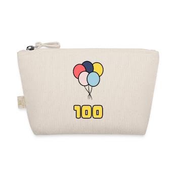 100. 100 YEARS. 100th ANNIVERSARY. BIRTHDAY 100 - Organic Pouch - nature - Front