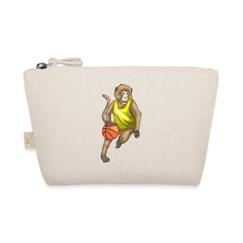 Affe Basketballspieler Basketball - Bio-Täschchen - Natur - Vorne