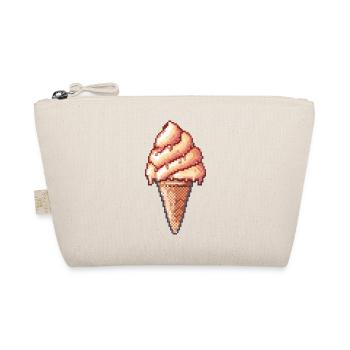 Ice Cream Pixel Symbol - Bio-Täschchen - Natur - Vorne