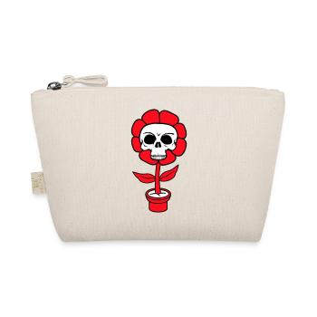 Evil Halloween Flower Skull Skull Horror Pot - Organic Pouch - nature - Front