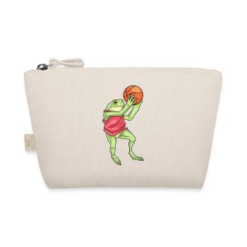 Frog basketball player basketball - Organic Pouch - nature - Front