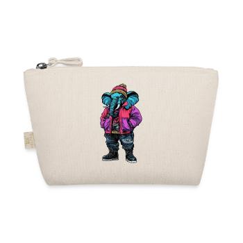 Elephant Winter Fashion - Organic Pouch - nature - Front