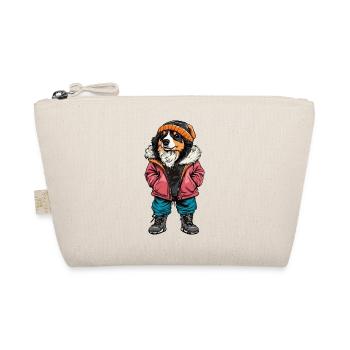 Border Collie Dog Fashion Winter - Organic Pouch - nature - Front