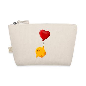 Mignon poussin flotte sur ballon coeur - Trousse biologique - nature - Devant