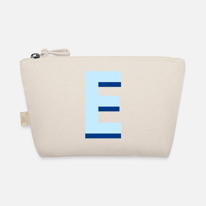 Pop und moderner blauer Buchstabe e Bio-Täschchen