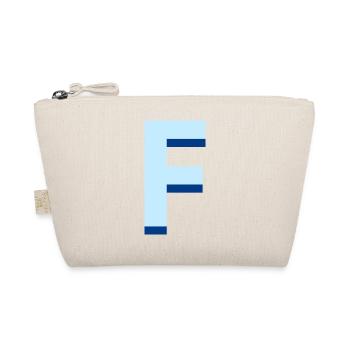 Pop und moderner blauer Buchstabe f - Bio-Täschchen - Natur - Vorne