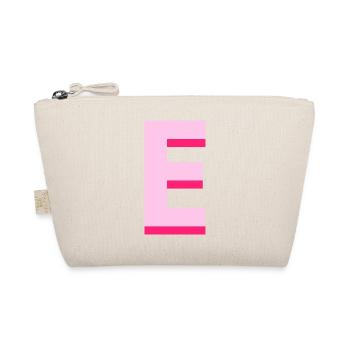 Pop und moderner rosa Buchstabe e - Bio-Täschchen - Natur - Vorne