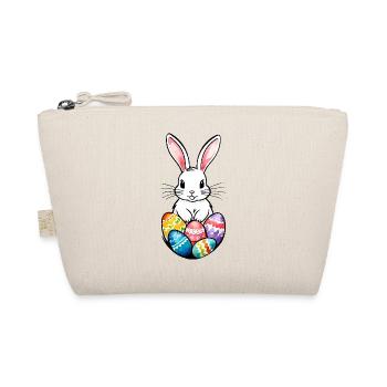 Osterhase Ostern Wasserfarben - Bio-Täschchen - Natur - Vorne
