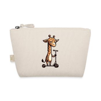 Grumpy Giraffe on Roller Comic Fun - Organic Pouch - nature - Front