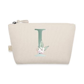 I Monogram, Floral, Personalizable - Organic Pouch - nature - Front