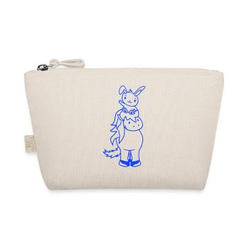 Bunny Horse Riding Rider Pony Horse Waving Cute - Organic Pouch - nature - Front