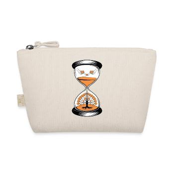 Time and Growth Hourglass – Love and Life Symbolis - Organic Pouch - nature - Front