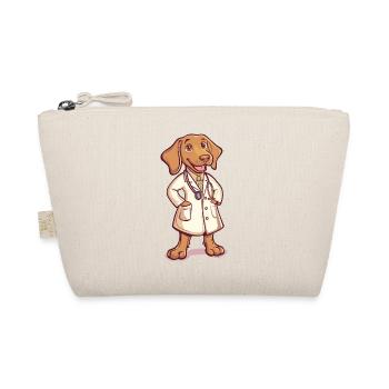 Doktor Hund – Cartoon-Illustration - Bio-Täschchen - Natur - Vorne