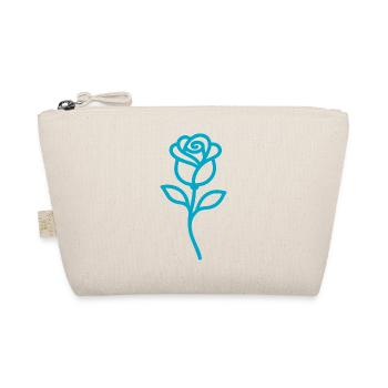 Minimalist floral motif in an elegant one-line - Organic Pouch - nature - Front